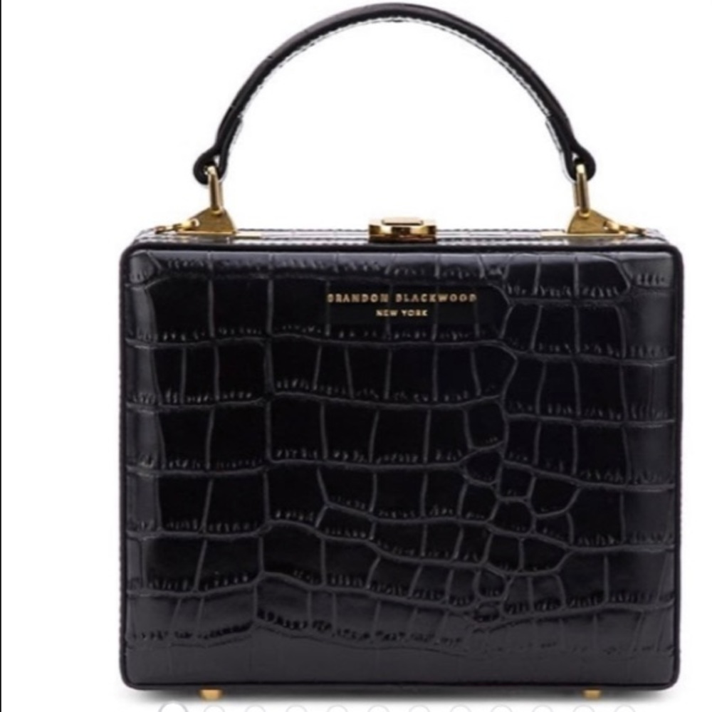 Special Edition Brandon Blackwood Croc Embossed Trunk Bag